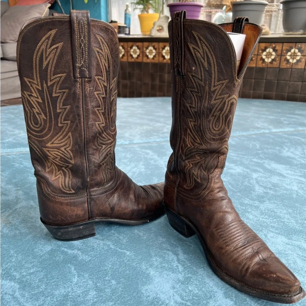 Lucchese 1883 Womens Size 10/men’s 8  N4554.54 SnipToe Cowboy/Girl Boots